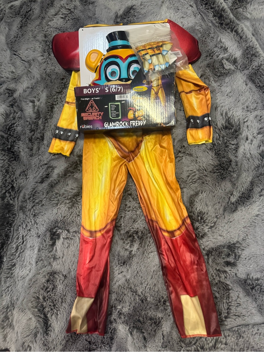 Rubie's Glamrock Freddy Yellow & Red Kids Costume